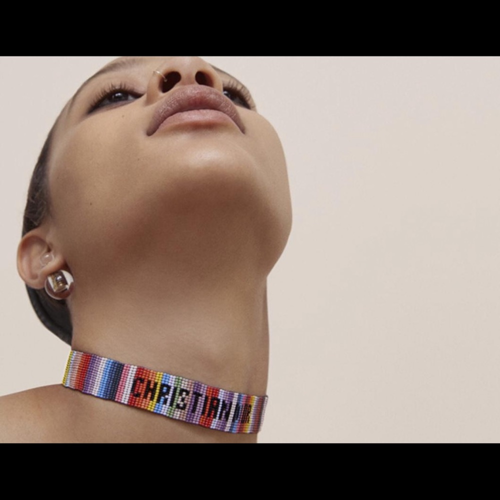 Christian Dior multi color choker